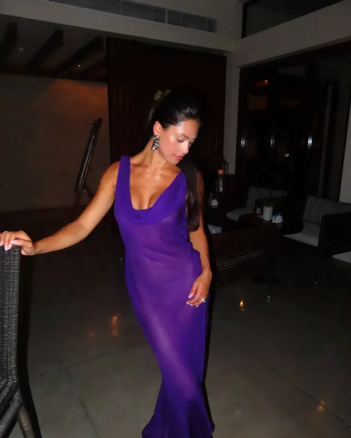 Rat & Boa Absinthe Maxi Dress in Purple Size AU8 for rent on The Volte - main image