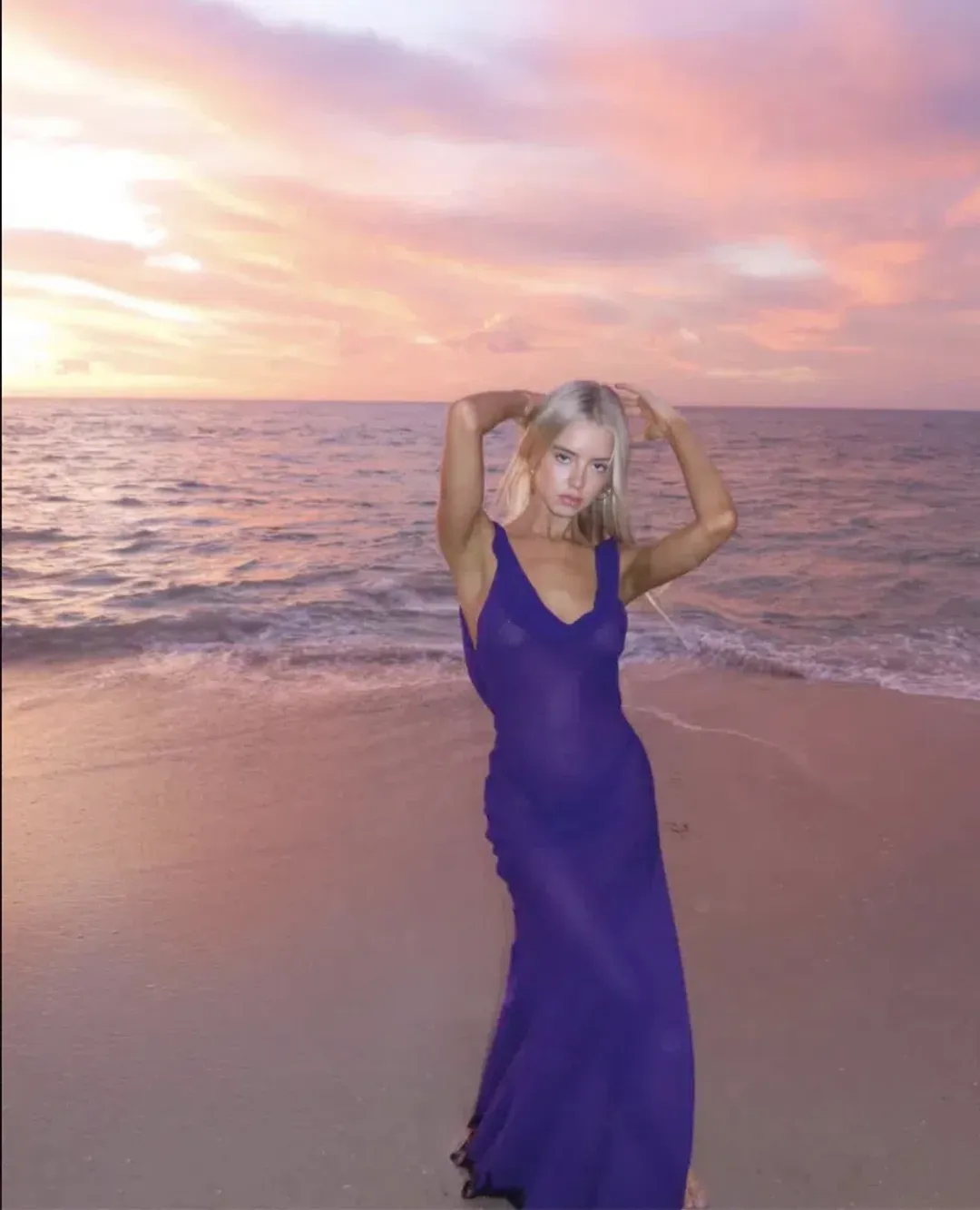 Rat & Boa Absinthe Maxi Dress in Purple Size AU8 for rent on The Volte - main image