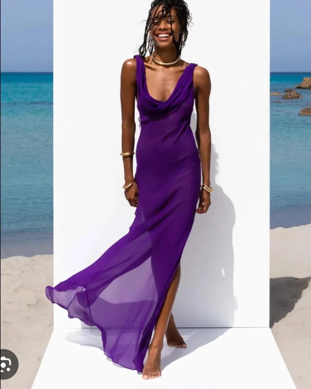 Rat & Boa Absinthe Maxi Dress in Purple Size AU8 for rent on The Volte - main image