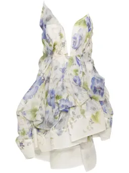 Zimmermann Natura Draped Mini Blue Floral Size 0 / AU 8 for rent on The Volte - image 6
