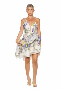 Zimmermann Natura Draped Mini Blue Floral Size 0 / AU 8 for rent on The Volte - image 5