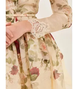 Zimmermann Hypnotic Lace Trim Mini Dress in Cream Cascade Size 0 / AU 8 for rent on The Volte - image 4