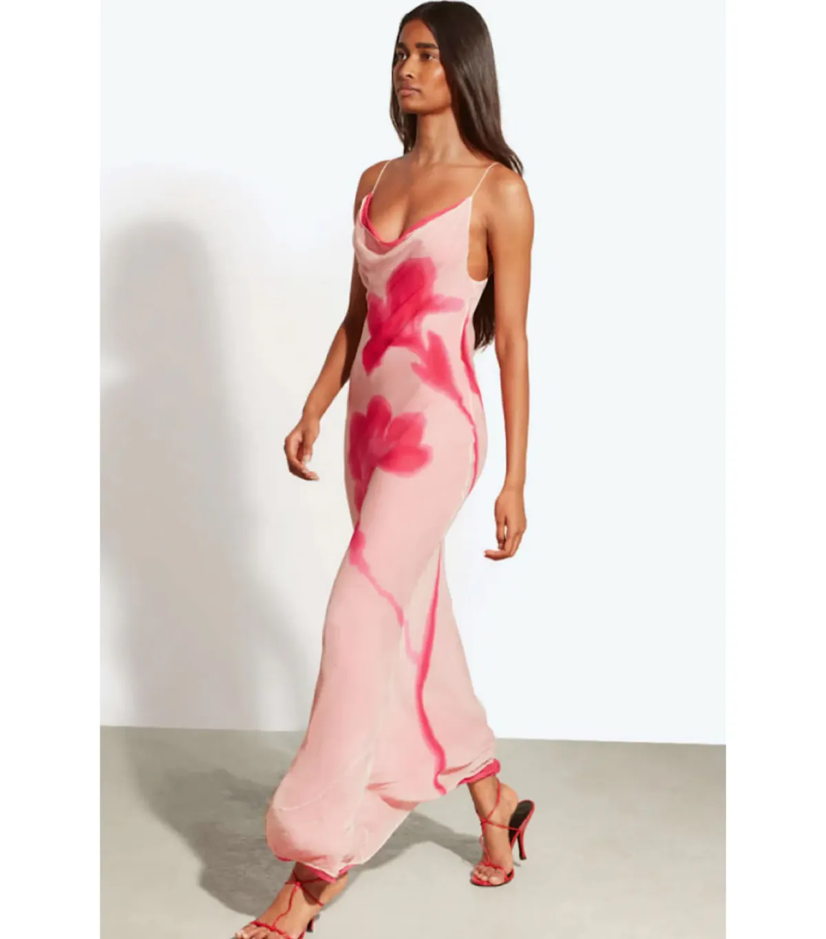Rat & Boa Corali Maxi Dress Pink Floral Size AU 10 - Image 2