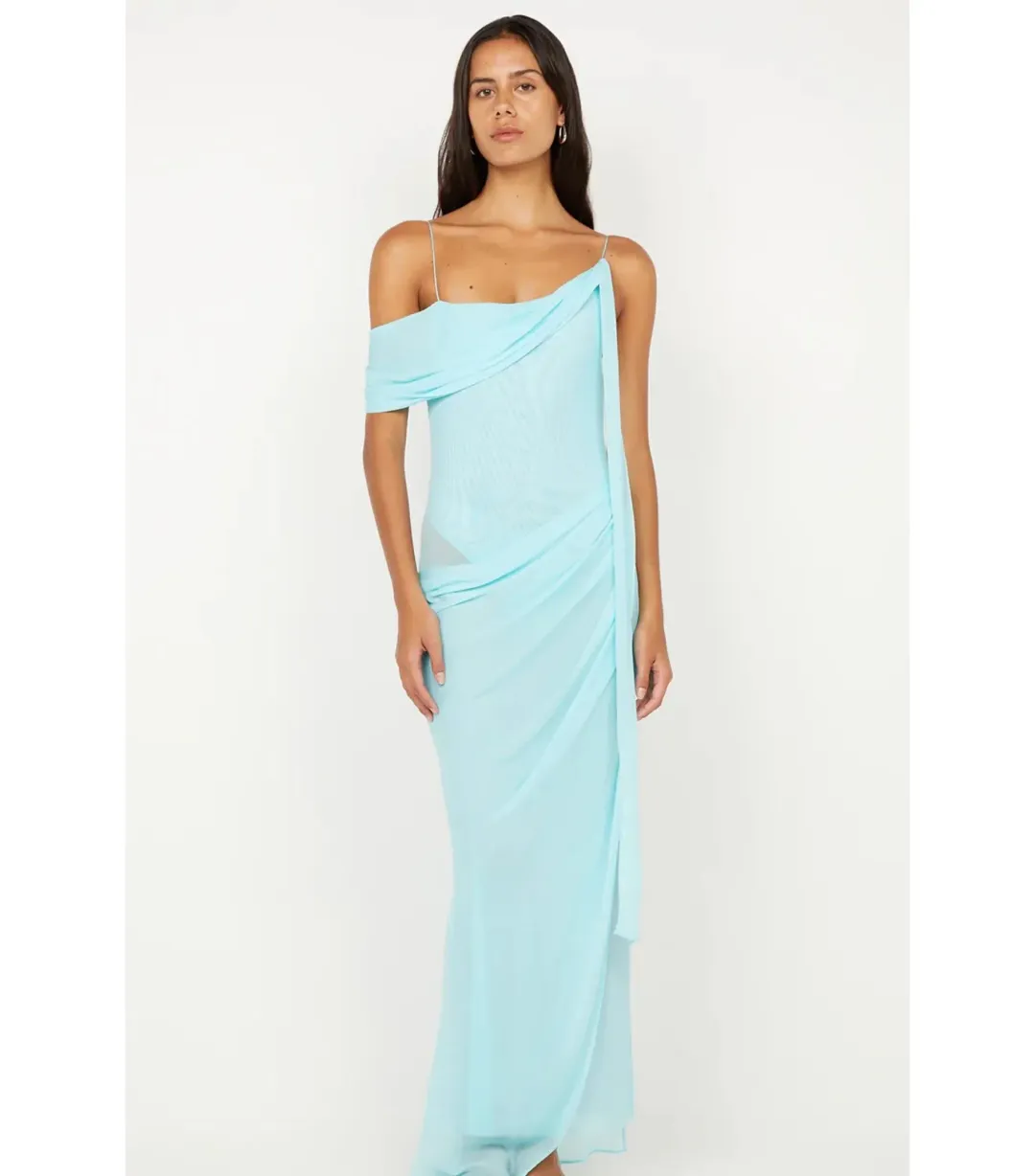 Bec & Bridge Danka Asym Dress Turquoise Size AU 8 for rent on The Volte - main image