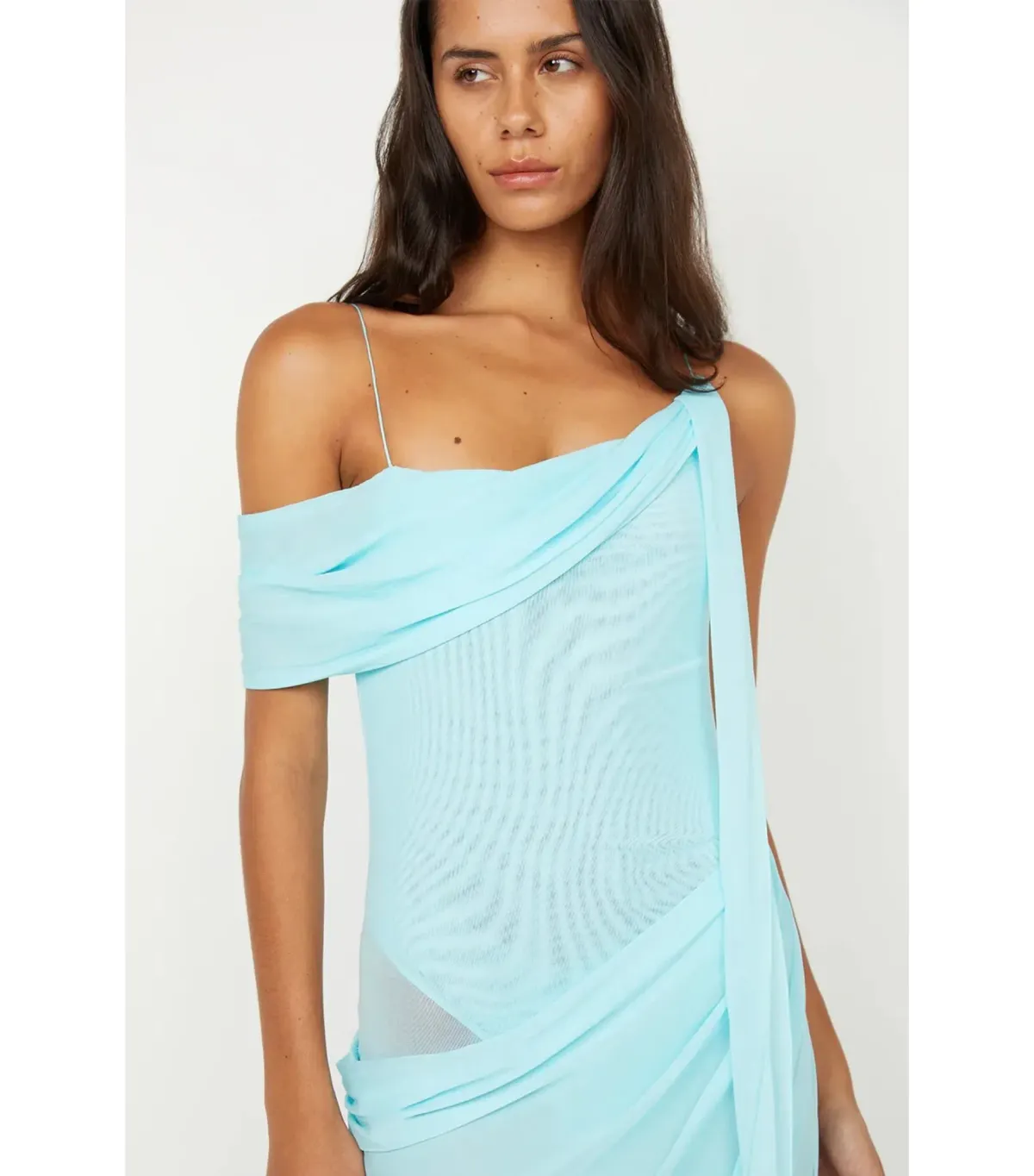 Bec & Bridge Danka Asym Dress Turquoise Size AU 8 - Image 4