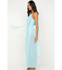 Bec & Bridge Danka Asym Dress Turquoise Size AU 10 for rent on The Volte - image 5