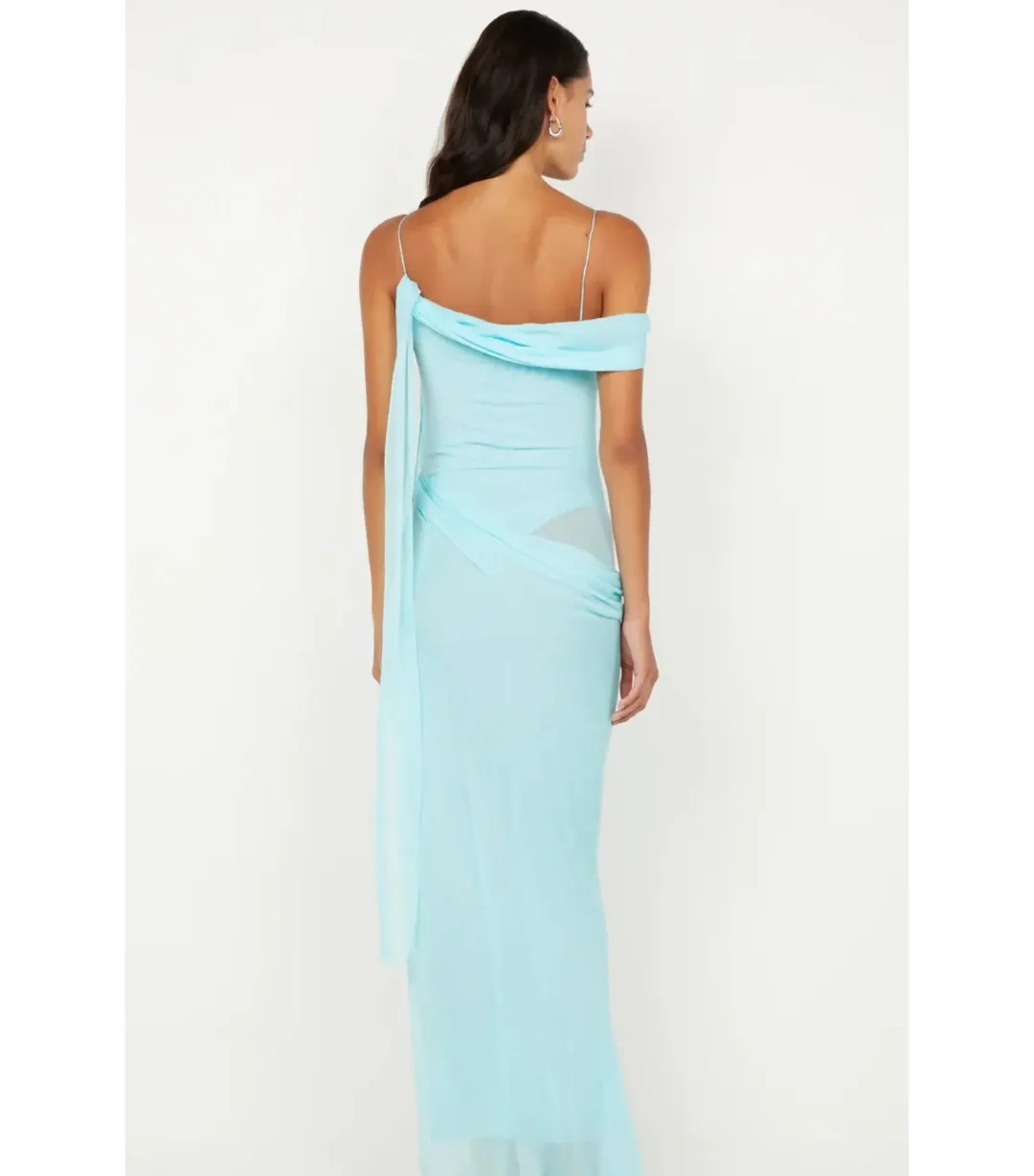 Bec & Bridge Danka Asym Dress Turquoise Size AU 12 for rent on The Volte - main image