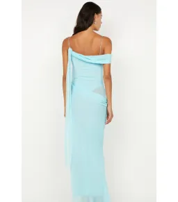 Bec & Bridge Danka Asym Dress Turquoise Size AU 12 for rent on The Volte - image 6