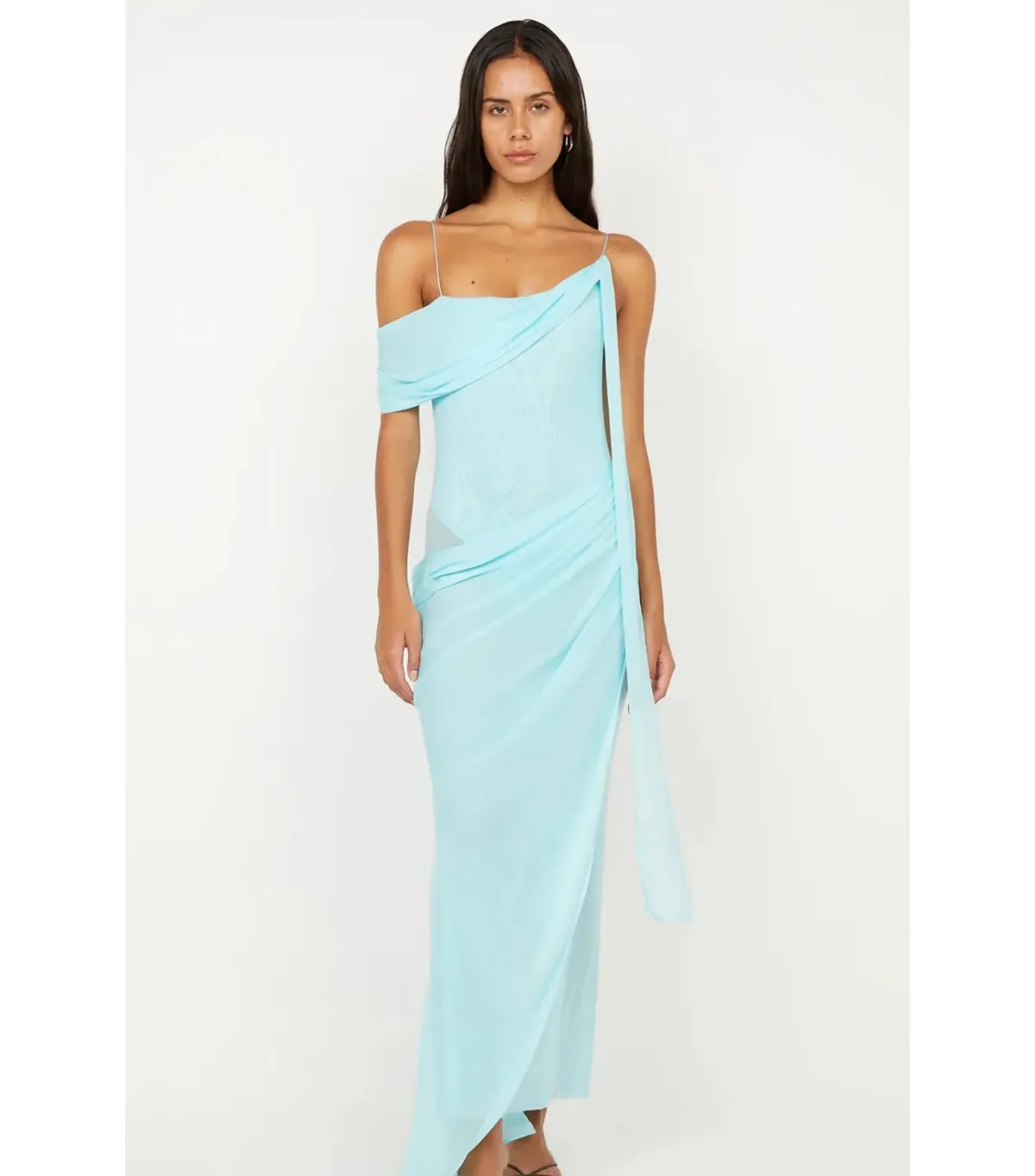 Bec & Bridge Danka Asym Dress Turquoise Size AU 12 for rent on The Volte - main image