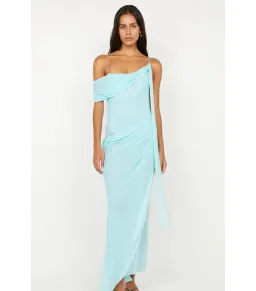 Bec & Bridge Danka Asym Dress Turquoise Size AU 12 for rent on The Volte - image 1