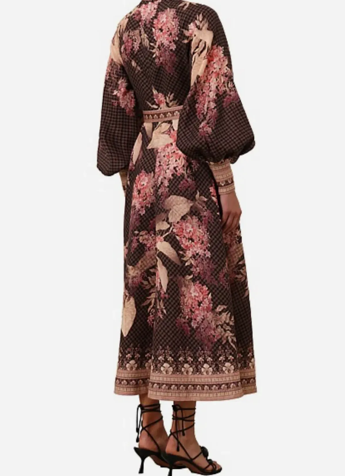 Zimmermann Illuminate Floral Linen Midi Dress Size 1/ Au 10 - Image 8