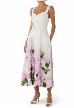 Aje Eartha Midi Dress In Pink Hydrangea Size 8 for rent on The Volte - image 2