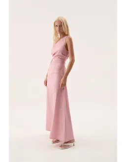 Aje Daze One Shoulder Maxi Dress in Dusty Pink Size 6 for rent on The Volte - image 2