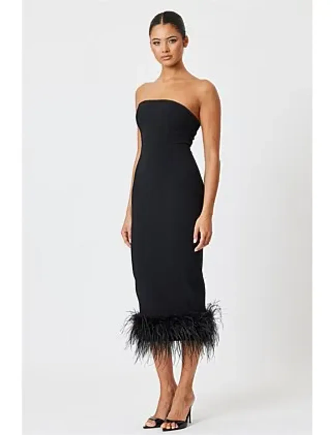 Bianca & Bridgett Arianna Midi Dress Black Size 10 for rent on The Volte - main image
