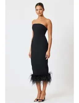 Bianca & Bridgett Arianna Midi Dress Black Size 10 for rent on The Volte - image 2