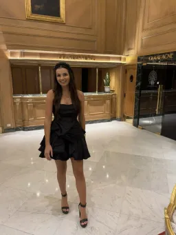 Aje Daybreak Strapless Mini Dress Black Size 8 for rent on The Volte - image 1