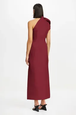 Acler Hawkley Midi Dress Bordeaux Size 10 for rent on The Volte - image 2