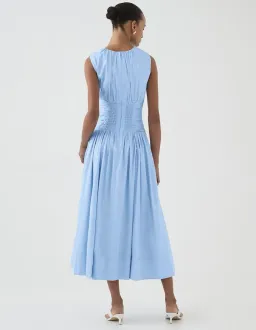 Aje Agatha Knot Midi Dress Powder Blue Size AU 12 for rent on The Volte - image 3