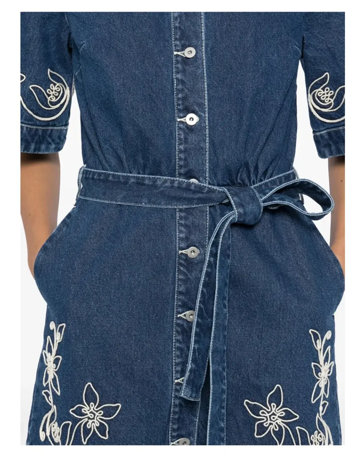 Alemais Carmen Mini Dress Blue Size AU 14 - Image 3
