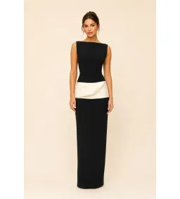 Rachel Gilbert Rikki Maxi Gown in Black/Ivory Size AU10 for rent on The Volte - image 1