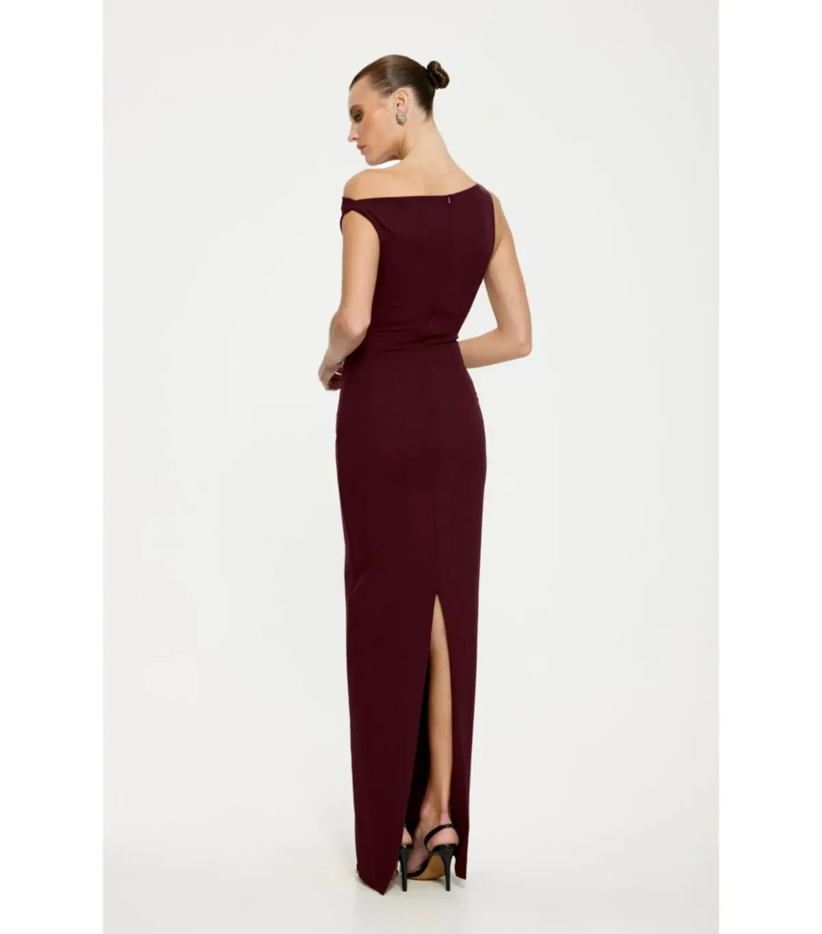 Effie Kats Inaya Maxi Gown in Wine Size AU 10 - Image 3