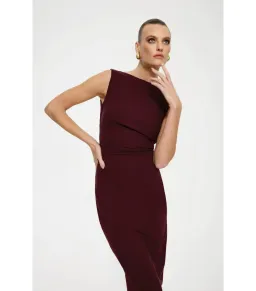 Effie Kats Verona Maxi Gown in Wine Size AU 8 for rent on The Volte - image 2