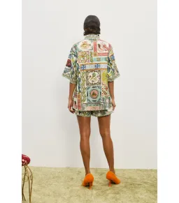 Alemais Tommasina Shirt Size AU 6 and Short Size AU 8 Set in Print for rent on The Volte - image 2