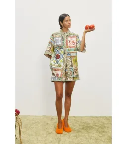 Alemais Tommasina Shirt Size AU 6 and Short Size AU 8 Set in Print for rent on The Volte - image 1