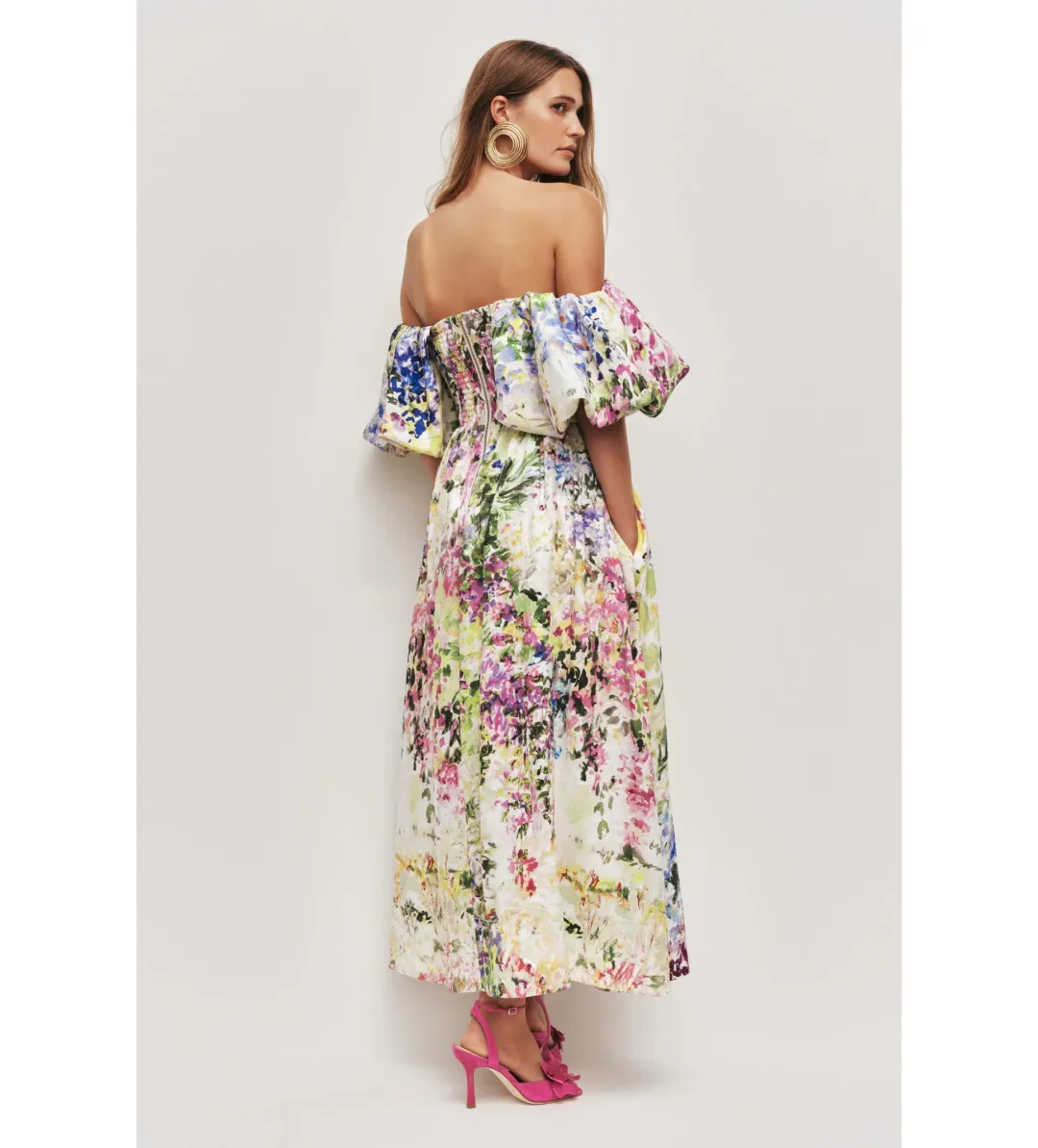 Aje Adina Midi Dress Lavandula Size AU 10 for rent on The Volte - main image