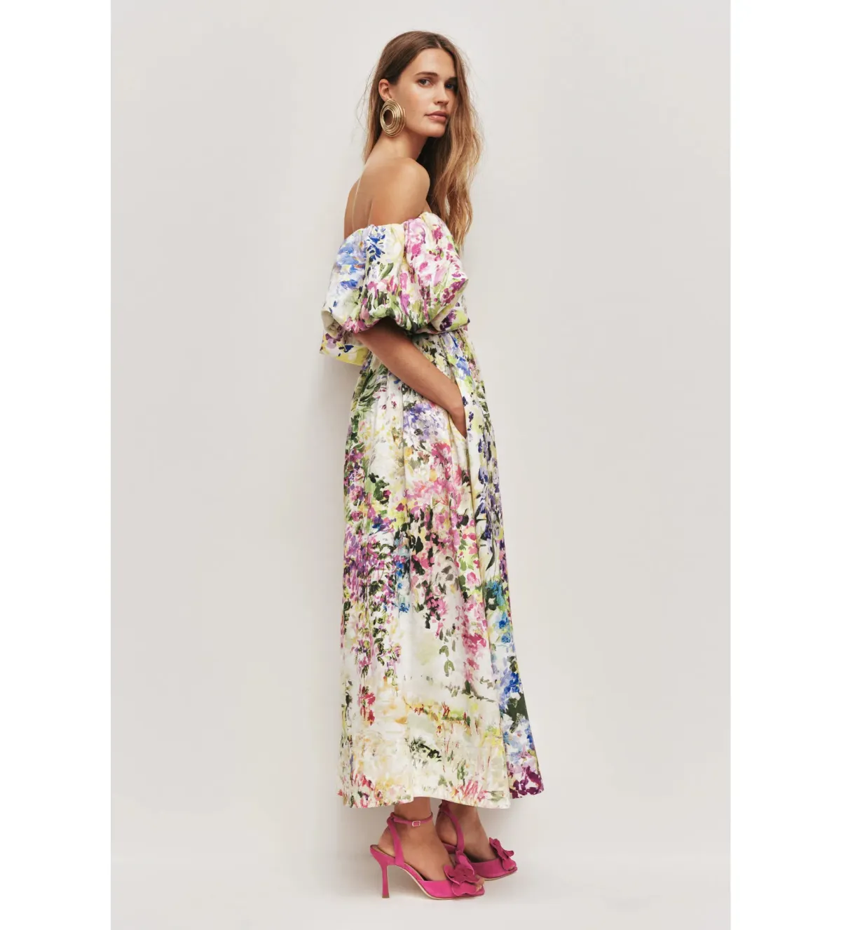 Aje Adina Midi Dress Lavandula Size AU 10 - Image 2