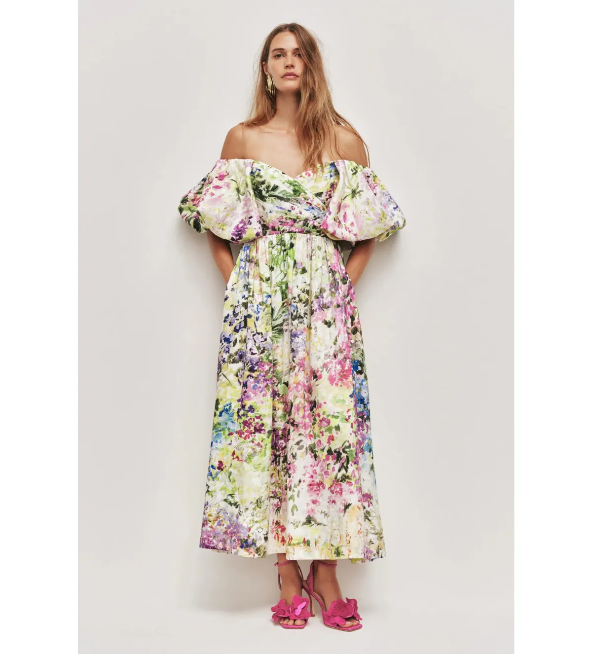 Aje Adina Midi Dress Lavandula Size AU 10 for rent on The Volte - main image