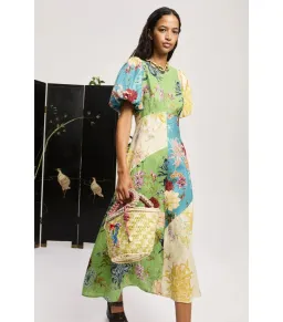 Alemais Avery Spliced Midi Dress Multi Size AU 10 for rent on The Volte - image 2