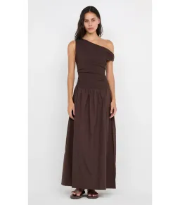 Bec & Bridge Freya Asym Maxi Dress in Dark Chocolate AU 10 for rent on The Volte - image 1