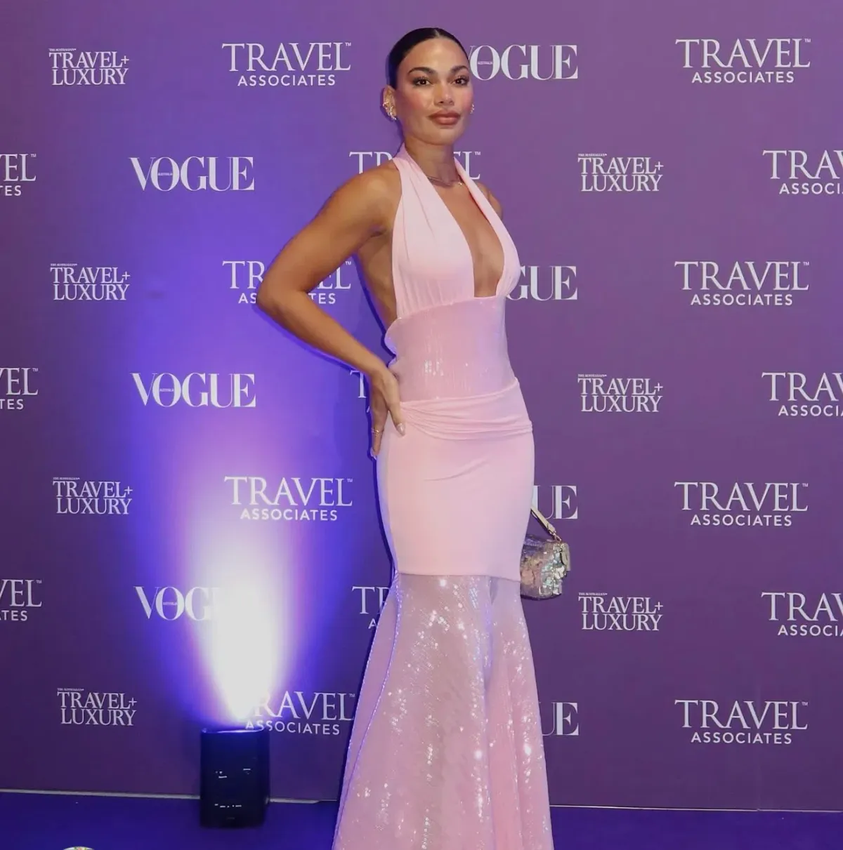 Deconduarte RTW Florian Maxi Dress Pink Size AU 8 for rent on The Volte - main image