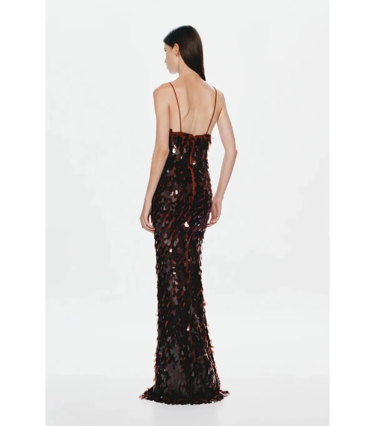 Misha Sapphire Sequin Maxi Dress in Fig Size S / AU 8 - Image 3
