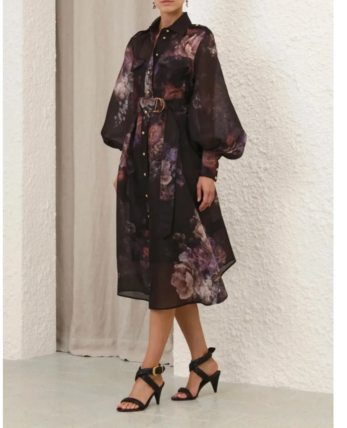 Zimmerman dream utility shirt dress. black size 1 (8-10) for rent on The Volte - main image
