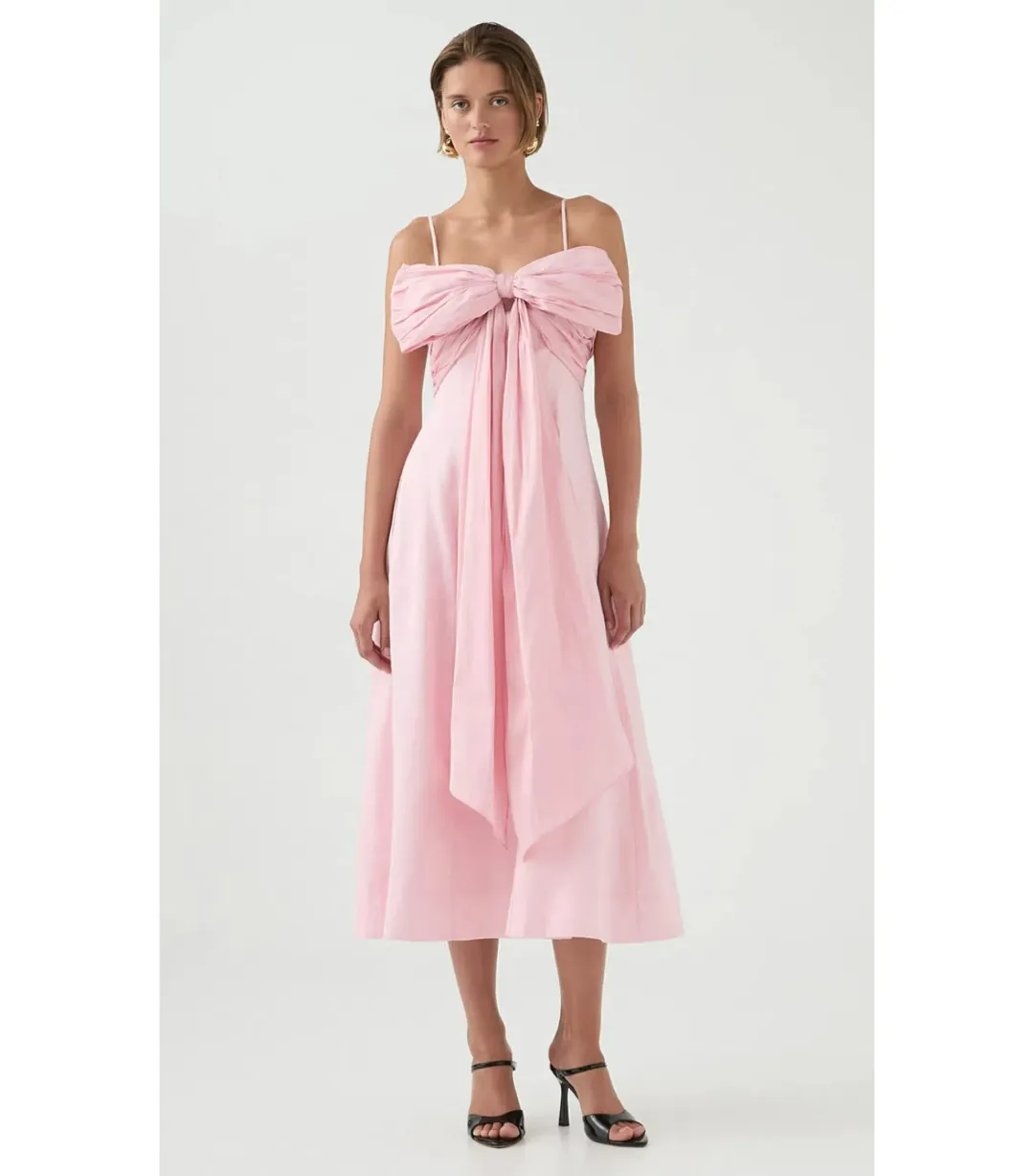 Aje Scarlett Midi Dress Cherry Blossom Size AU 10 for rent on The Volte - main image