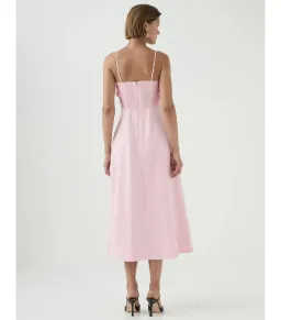 Aje Scarlett Midi Dress Cherry Blossom Size AU 10 for rent on The Volte - image 6
