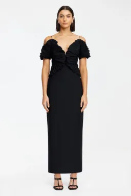 Acler Darnhill Midi Dress Black Size 12 for rent on The Volte - image 3