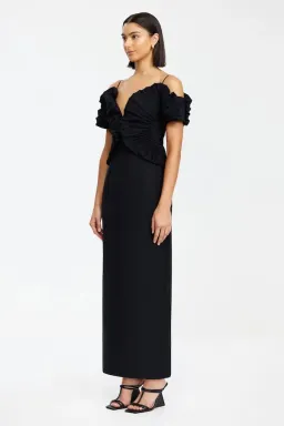 Acler Darnhill Midi Dress Black Size 12 for rent on The Volte - image 4