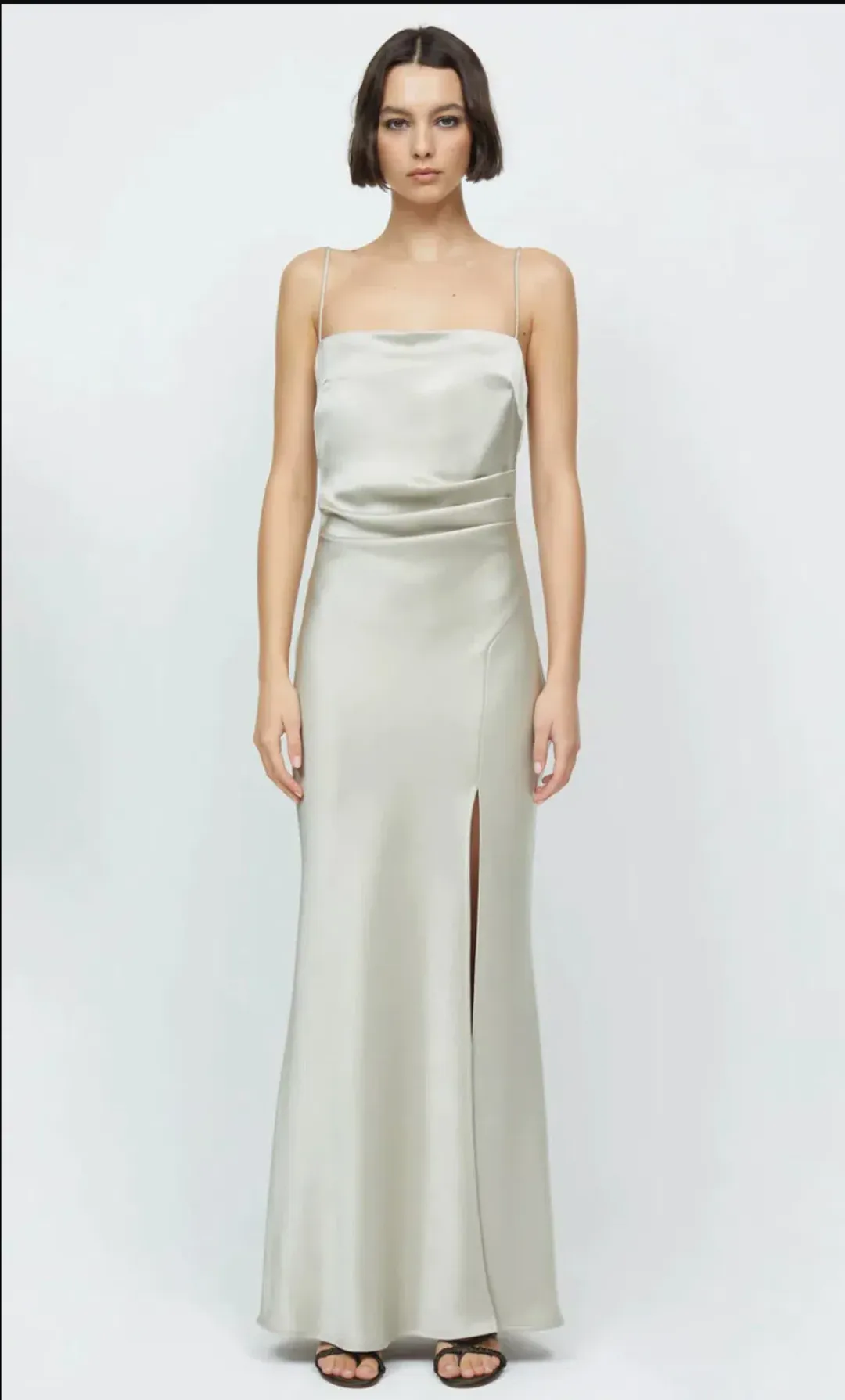 Bec + Bridge Nadia Maxi Ecru Gown Silver Size 8 for rent on The Volte - main image