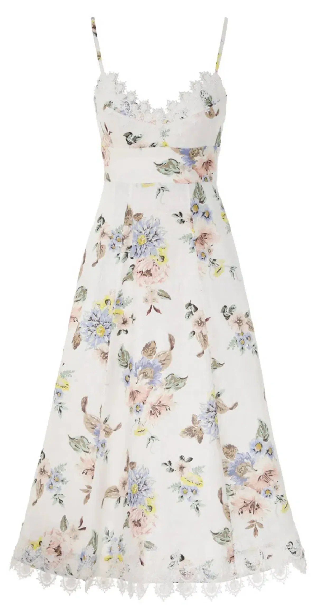 Zimmermann Appliqué Picnic Dress Blue Floral Size 0/Au 8 - Image 2
