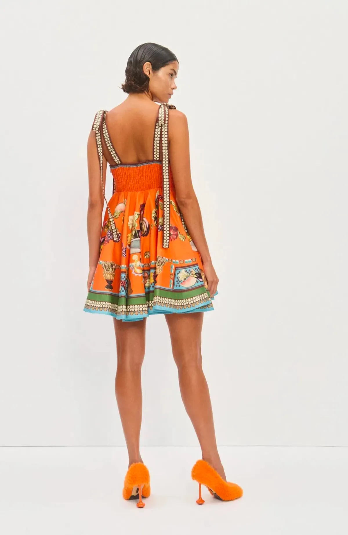 Alemais Rocco Mini Sundress Orange Size 10 - Image 3