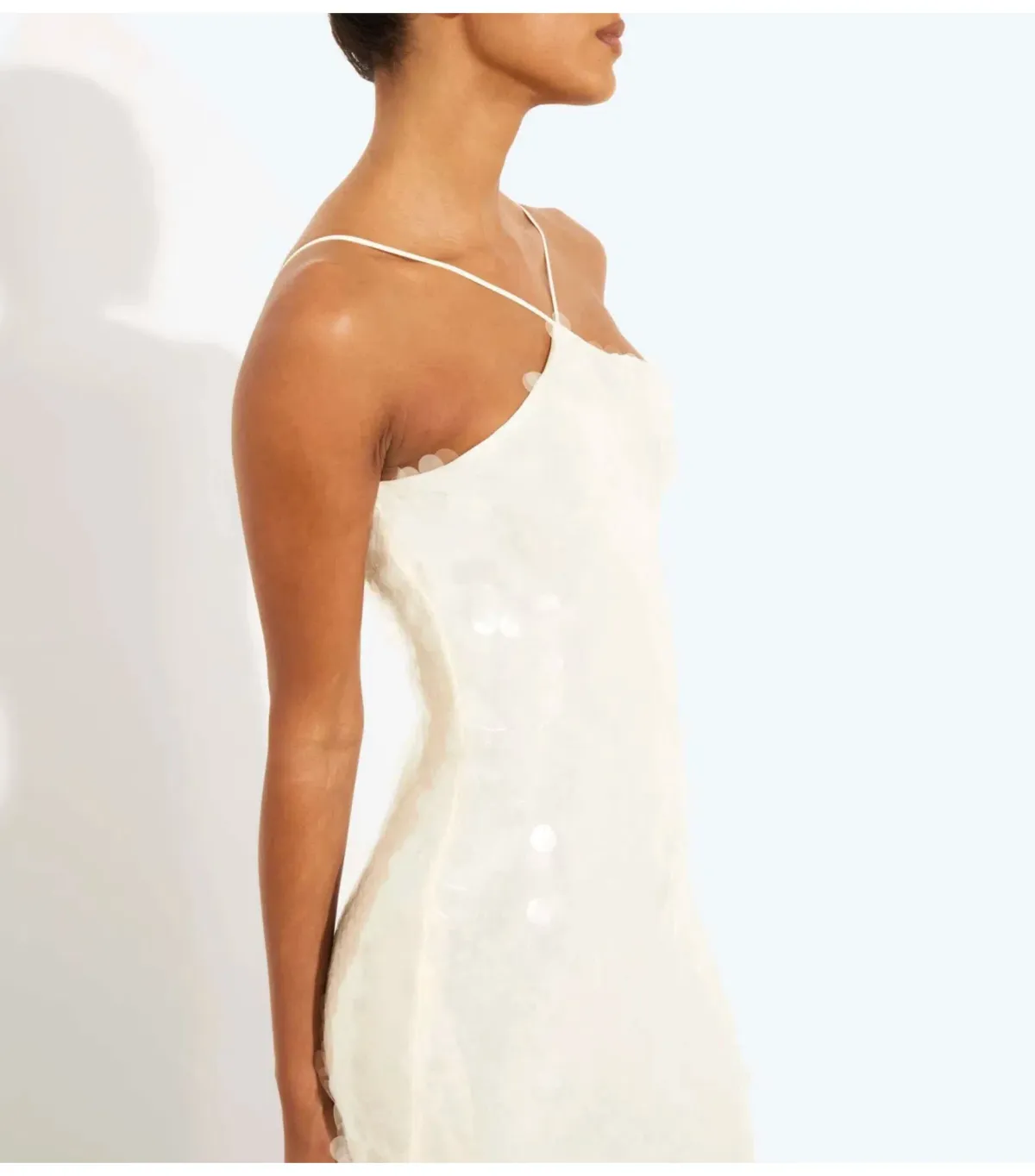 Rat & Boa Emmanuella Maxi Dress White Sequin Size M / AU 10 - Image 3