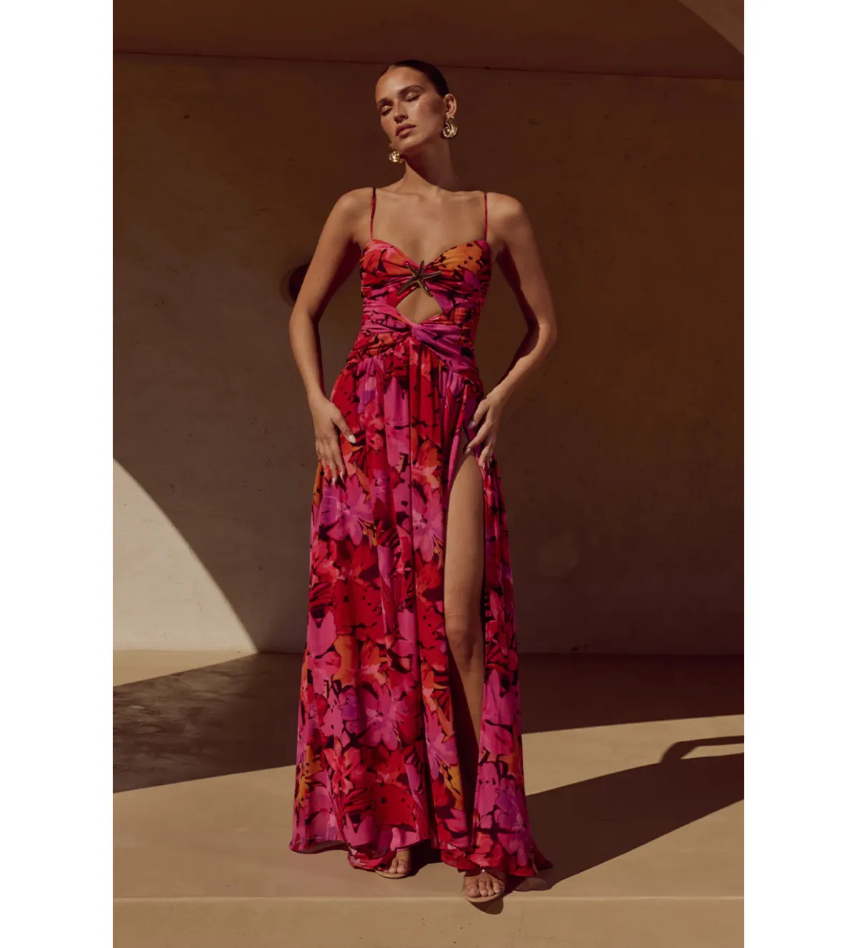 Runaway The Label Camille Maxi Dress Print Size 10 - Image 1