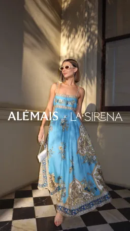 Alemais Cassie Sundress Blue Print Size AU 14 for rent on The Volte - image 3