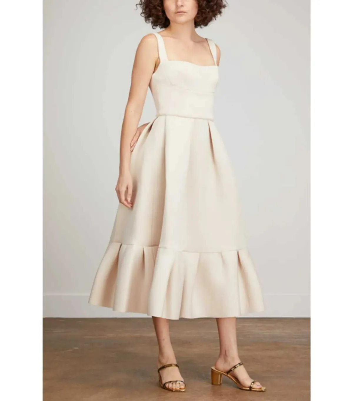 Rachel Gilbert Cora Knee Length Dress Nude Size 1 / AU 8 - Image 1