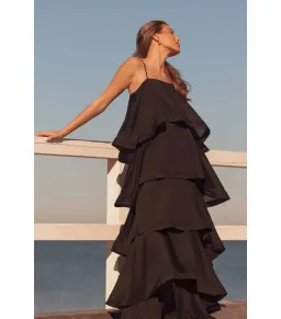 Elliatt Tilly Tiered Maxi Dress Black Size M / AU 10 for rent on The Volte - image 6