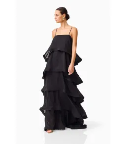 Elliatt Tilly Tiered Maxi Dress Black Size M / AU 10 for rent on The Volte - image 2