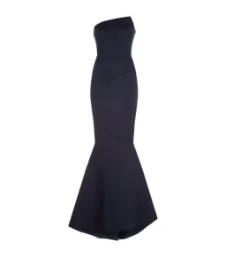 Rachel Gilbert Adelia Strapless Maxi Gown Navy Size 6 for rent on The Volte - image 2
